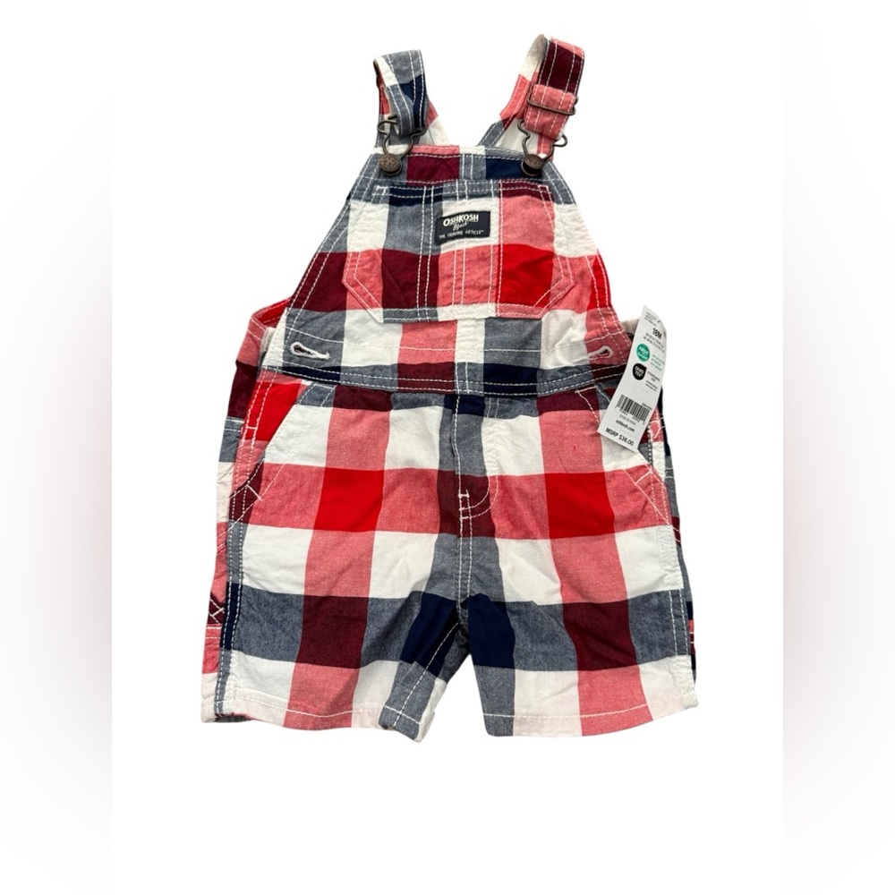 OshKosh B'gosh Red and Blue Overalls